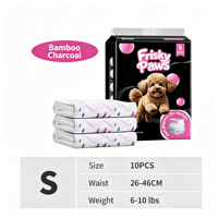 Couches jetables pour chiens mâles et femelles au charbon de bois avec noyau super absorbant SAP, pulpe de cellulose premium, anti-fuites et contrôle des odeurs