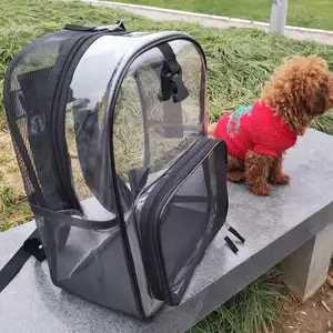 宠物旅行背包透明透气聚氯乙烯背包背带狗包