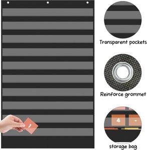 Organizador Escolar Grande con 10+2 Bolsillos, 2 Bolsillos de Almacenamiento Adicionales para el Aula y la Oficina en Casa, Gráficos Educativos - Product Image 2