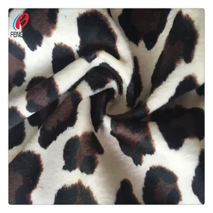 China Alibaba 100% Polyester Minky Stoff mit den Tigerst reifen gedruckt