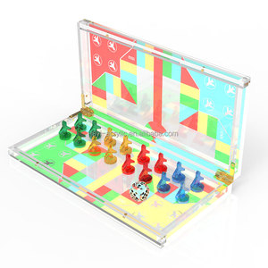 Nhà Máy Tùy Chỉnh <span class=keywords><strong>Ludo</strong></span> Du Lịch Acrylic Bàn Cờ Trò Chơi Di Động Gấp Giáo Dục Học Tập Bay Cờ Bộ Cho Trẻ Em Trò Chơi - Product Image 2