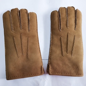 2025 hiver hommes en peau de mouton <span class=keywords><strong>gants</strong></span> en cuir Double face respirant poignet-longueur décontracté pour un usage quotidien - Product Image 5