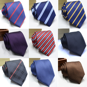 <span class=keywords><strong>Cravate</strong></span> <span class=keywords><strong>classique</strong></span> pour hommes, de 8cm, simple et à la mode, avec impression à rayures solides, pour tenue de mariage, accessoire cadeau - Product Image 5