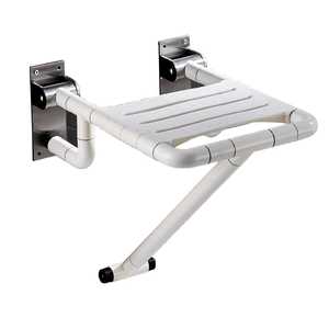 Masayoshi Bathroom Folding <b>Stool</b> Wall Mounted Shower Seat Stainless Steel 250kg Load Capacity For Elderly And Disabled - Product Image 3