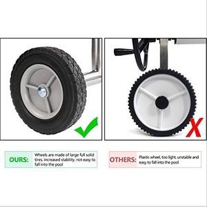 Enrouleur de couverture de piscine en aluminium VINGLI de 18 pieds avec roues pour piscines enterrées - Product Image 2