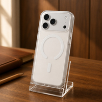 Coque personnalisable transparente anti-jaunissement antichoc en TPU PC acrylique pour iPhone 17 Pro Max