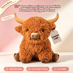 Adorable peluche <span class=keywords><strong>vache</strong></span> des Highlands, mignonne poupée en peluche shaggy de <span class=keywords><strong>vache</strong></span> des Highlands écossaise pour cadeau de baby shower et décoration de chambre - Product Image 1