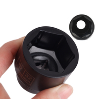 Juego de enchufes métricos de alta calidad de 18 piezas, juego de enchufes de impacto de cromo vanadio, juego de llaves de vaso hexagonal de impacto automotriz de alta resistencia