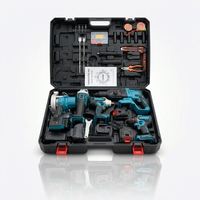 SANJIANG - Outils électriques sans fil 21V, directement de l'usine, kit d'outils 6-en-1, clé à chocs, marteau, ODM/OEM, coffret rigide