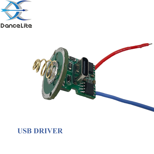 Customization 22MM USB Driver Board Type-C Rechargeable LED Circuit 3.7V INPUT Boost 6V Output for UVC LED CHIP UV Flashlight