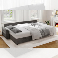 Meubles modernes de salon, canapé-lit, canapé-lit sectionnel, canapé-lit pliant rembourré moderne, canapé-lit de luxe avec pouf coulissant