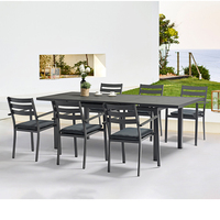 Table rétractable en alliage d'aluminium noir de qualité supérieure à bas prix en gros pour parc