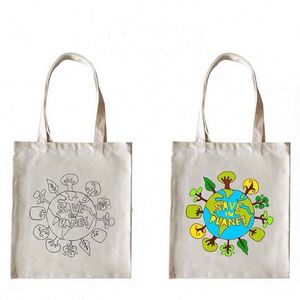 Sac fourre-tout en toile de coton personnalisé avec logo imprimé, fabriqué en Chine, pour la peinture DIY - Product Image 5