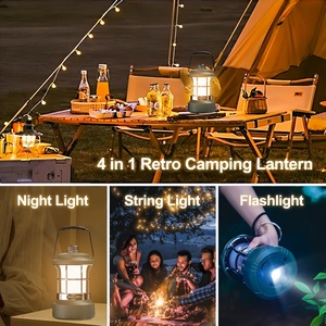 LEDORA LIGHTING Vintage linterna luz Camping USB portátil impermeable luz al aire libre LED Camping lámpara - Product Image 6