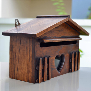 Villa Boîte aux <span class=keywords><strong>lettres</strong></span> créative en <span class=keywords><strong>bois</strong></span> de style européen en <span class=keywords><strong>bois</strong></span> massif Boîte <span class=keywords><strong>à</strong></span> suggestions extérieure étanche <span class=keywords><strong>à</strong></span> la pluie pour villas Boîte de collecte de factures utilitaires - Product Image 3