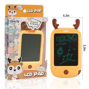 Tablette numérique LCD Grechi 4,4 pouces Fawn avec batterie pour les enfants de 5 à 7 ans - Jouet éducatif de <span class=keywords><strong>dessin</strong></span> certifié EN71 - Product Image 6