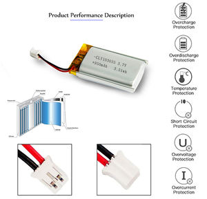 103035 batterie Lipo 1100mAh 3.7 Volt ternaire Lithium polymère ion pochette pour jouets numériques électriques - Product Image 2
