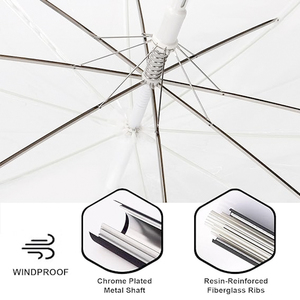 Trung Quốc Quảng Đông Giá Rẻ Ô Tự Động Đám Cưới Ô Cho Khách Paraguas De Lluvias Cá Nhân Parapluie Trong Suốt - Product Image 3