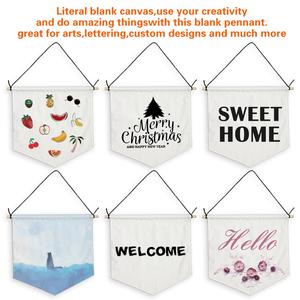 Sẵn Sàng Để Tàu Biểu Tượng Tùy Chỉnh Thăng Hoa In Ấn Đồng Bằng Bông Vải Treo Tường Trống Biểu Ngữ Cờ Cờ Tính Năng Cầm Tay - Product Image 3