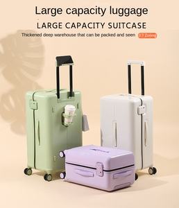 <span class=keywords><strong>Valise</strong></span> moderne à roulettes de 20 pouces, grande capacité, haute qualité, avec porte-gobelet, en matériau PC, cadre en aluminium - Product Image 1