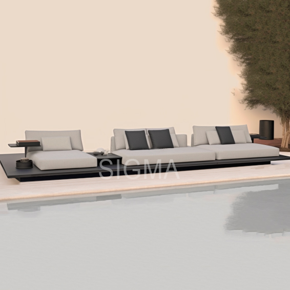 2023 New Aluminum Sectional Garden Furniture Set Patio Outdoor Sofa Set