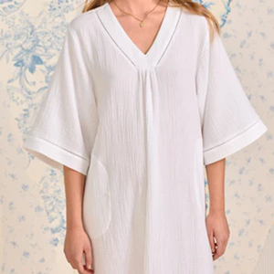 Robe décontractée musulmane ODM style abaya en polyester à col en V, manches courtes, coupe ample, pour toutes les saisons et le quotidien - Product Image 2