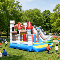 SUPER CASTLE 2026 Château Gonflable Commercial Personnalisé en PVC, Combo Maison de Rebond Dinosaure 4x4m, Installation Facile, 400KG, Fête d'Enfants en Extérieur