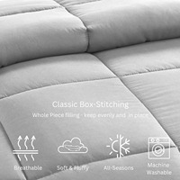 Couette ChaMXue en coton épais pour l'hiver, spécifique hôtels et gîtes, grise, douce et confortable pour la maison
