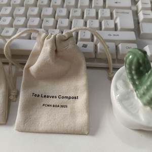 Custom Logo 7*10cm Cotton Linen <b>Drawstring</b> Bags Environmental Cotton Canvas Fabric for <b>Bracelets</b> Watches Rings Dust Pouch - Product Image 4