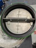 Válvula de Retención Tipo Wafer VEYRON con Cuerpo de Hierro Dúctil y Disco de Acero Inoxidable, Prevención de Reflujo, Normas BS/EN/DIN3202 API594, Modelo de Doble Retención
