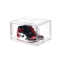 Boîtes de rangement pour chaussures en PET transparent, design moderne, organisateurs de baskets en plastique, porte magnétique, technique d'injection, forme rectangulaire - Meilleures ventes