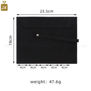 Kapal Cepat jam tangan kulit 5 Slot tas gulung jam tangan kulit penutup pelindung 3 warna promosi bisnis tas kemasan hadiah - Product Image 6