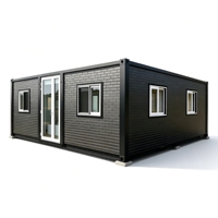 Bâtiment modulaire préfabriqué en conteneur de 40 pieds avec système d'énergie solaire, design moderne, bureau, atelier, logement