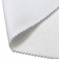Tissu en polyester 100% tricoté à motif froissé, plusieurs couleurs, 225 g/m², peluche uni, pour impression et teinture, échantillon disponible