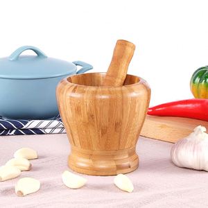 Wholesale Price Bamboo Material Solid Garlic Rammer Household Manual Garlic Stone Mortar Grinding Machine Garlic Rammer - Product Image 6