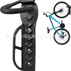 Support mural pour vélo noir, durable, sans perçage, pour garage, support de rangement pour vélo - Product Image 1