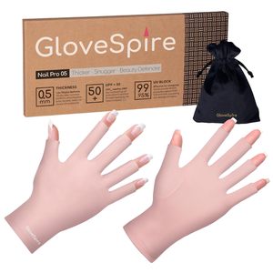 Custom Logo Disposable UV <b>Sunscreen</b> Nail Gloves Double Sided One Size for Beauty Salon Use - Product Image 1