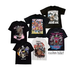 Maglietta Vintage con lavaggio acido con LOGO personalizzato t-Shirt di alta qualità da uomo 230 estate GSM T-Shirt grafica personalizzata oversize in bianco - Product Image 2