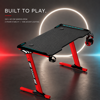 Bureau de jeu en métal AOR 120cm 140cm, grande table d'ordinateur avec porte-gobelet pour bureau à domicile, table de gamer PC, vente en gros d'usine OEM ODM