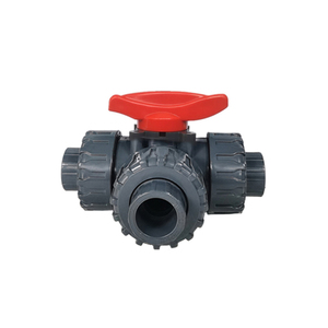 SONGO DN80 วาล์วพีวีซีทนกรดขนาด 3 นิ้ว แบบ 3 ทาง พร้อมลูกบอลคู่ ควบคุมด้วยมือ - Product Image 1