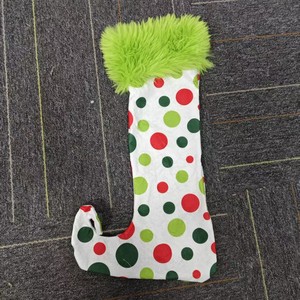 <span class=keywords><strong>Chaussette</strong></span> de Noël 2026 avec éléments de monstre étrange en fourrure verte, chaussettes de Noël rouges et vertes, sac à bonbons en peluche, sac cadeau pendentif - Product Image 4