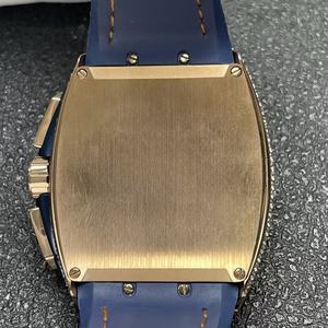 Reloj Mecánico Clásico de Lujo para Hombre con Forma de Barril, Reloj de Diseño para Negocios, Reloj de Moda en Oro Rosa y Azul - Product Image 5