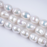 A AA 10-13mm Perles d'eau douce de forme baroque blanche Edison Perles naturelles en vrac