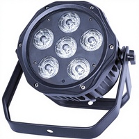 Pknight - Proyector LED de Pared RGBWA+UV de 6x18W, con Batería, PVC, IP65, Inalámbrico, DMX512, WiFi, App, para DJ, Bodas, Fiestas al Aire Libre
