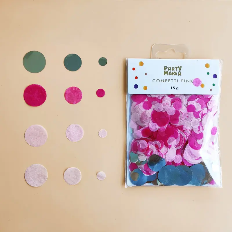 612004 Papier Folie Mix Confetti Cirkelvormige Confetti Pack Diverse Kleur Voor Tabel Confetti Clear Ballonnen
