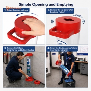Contenedor de Reciclaje de Tarjetas de Metro Transparente Personalizado, Caja de Recogida de Boletos de Una Sola Ví<span class=keywords><strong>a</strong></span> para Estación de Metro, OEM ODM - Product Image 6