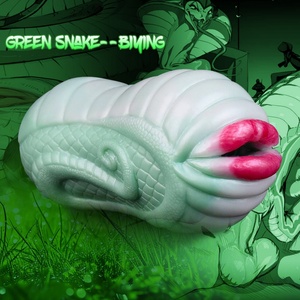 Masturbador Oral Green Snake, Copa de Masturbación Masculina, Inserto de Labios, Masajeador de Próstata, Vagina de Bolsillo, Juguetes Masturbadores al por Mayor - Product Image 1