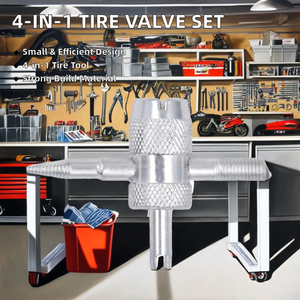 Ferramentas de Válvula de Pneus de Latão 4 em 1, Multi-Funcional, Ajuste Universal, Garantia de 1 Ano - Product Image 3