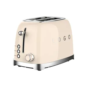 OEM Toaster Custom Logo Stainless Steel with cover for kitchen 1-6 browning toaster