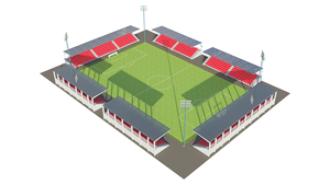<span class=keywords><strong>Cage</strong></span> <span class=keywords><strong>de</strong></span> football modulaire LDK pour intérieur et extérieur, terrain <span class=keywords><strong>de</strong></span> football, <span class=keywords><strong>stade</strong></span> complet avec gazon artificiel, clôture et sièges pour spectateurs - Product Image 4